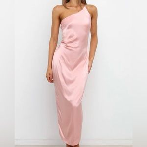 Petal and Pup Pink Satin Dress